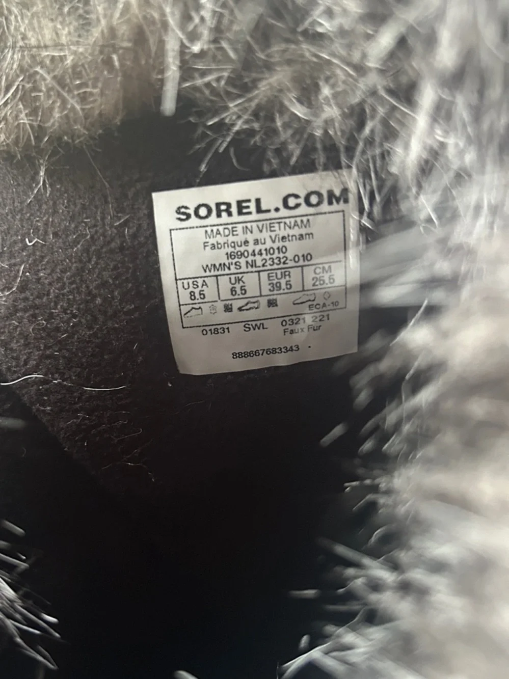 Sorel Black Faux Fur Lace-Up Women's Winter Boots